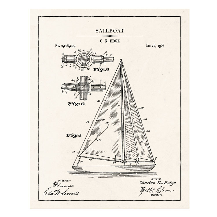 Patentplakat: Sailboat 2 - Billede 2