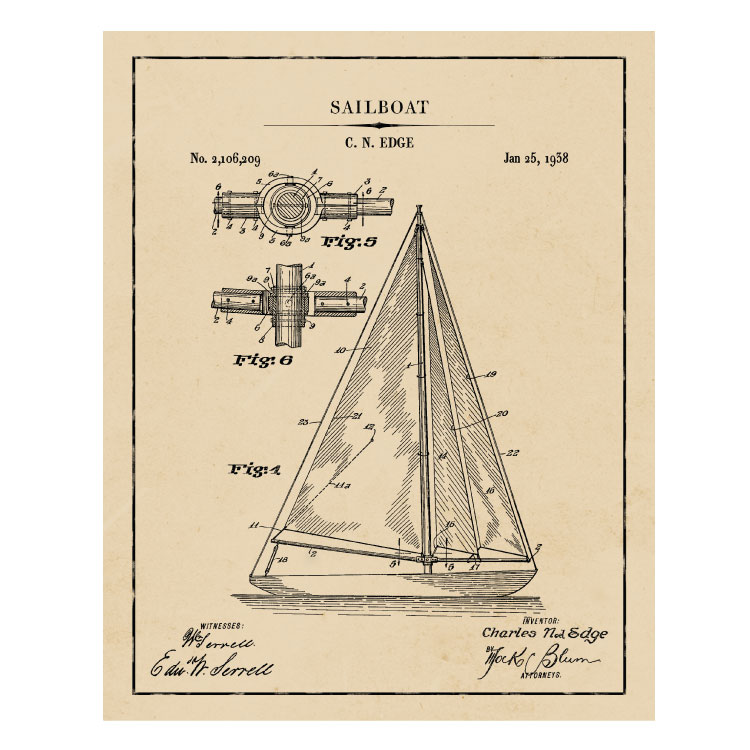 Patentplakat: Sailboat 2