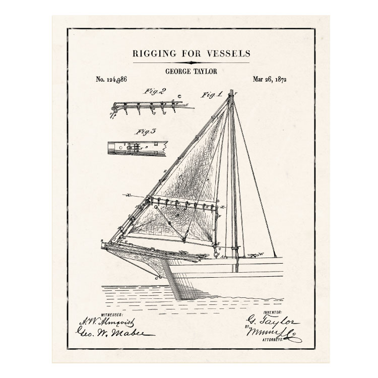 Patentplakat: Rigging for vessels