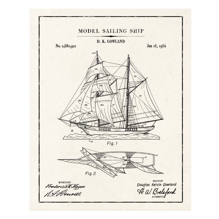 Patentplakat: Model sailing ship - Billede 3