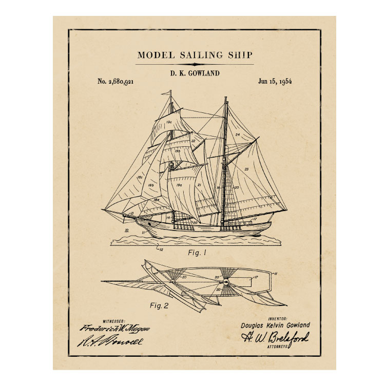 Patentplakat: Model sailing ship - Billede 2