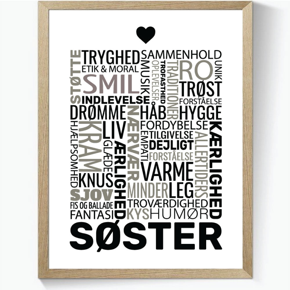 Ordplakat - Søster