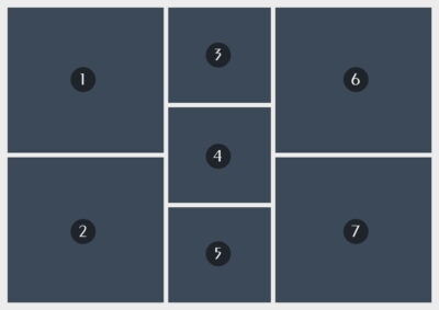 Fotocollage med  7 billeder - DESIGN SELV - Billede 3