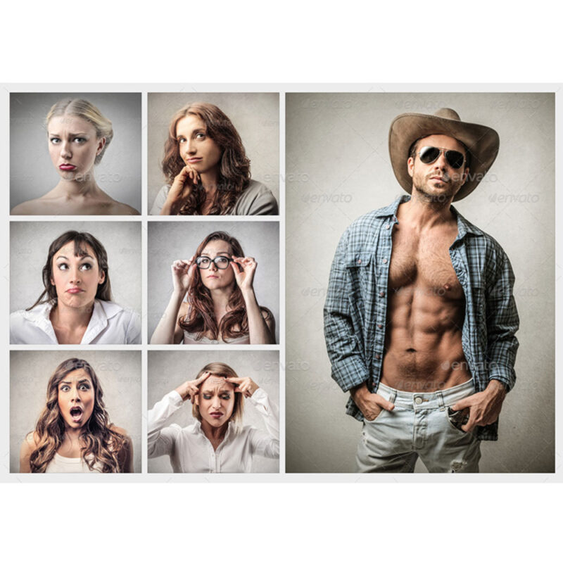 Fotocollage med  7 billeder - DESIGN SELV
