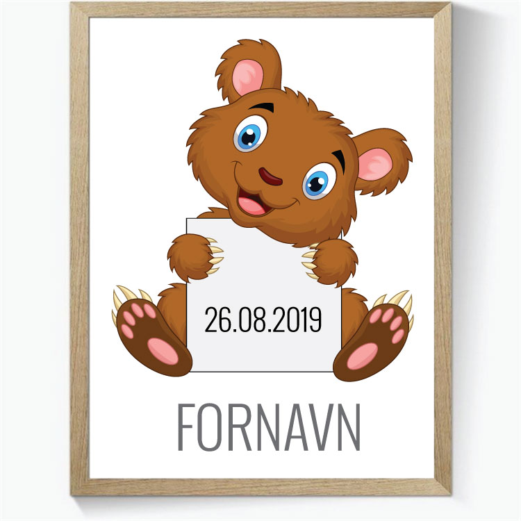 Bjørn - navneplakat