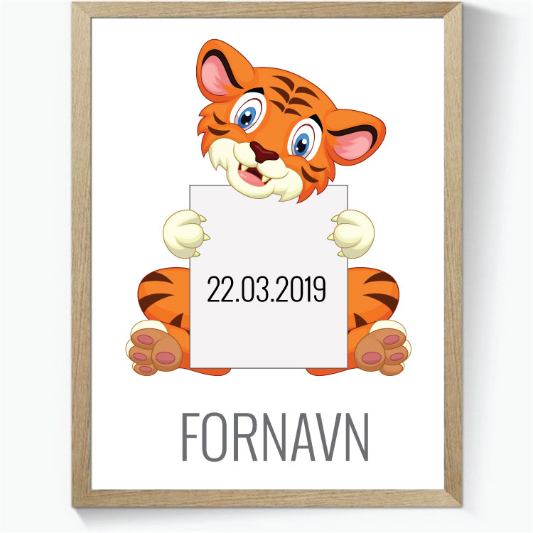Tiger - navneplakat