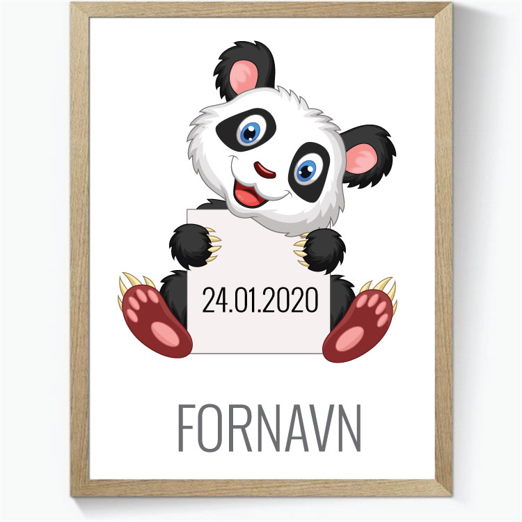 Panda - navneplakat