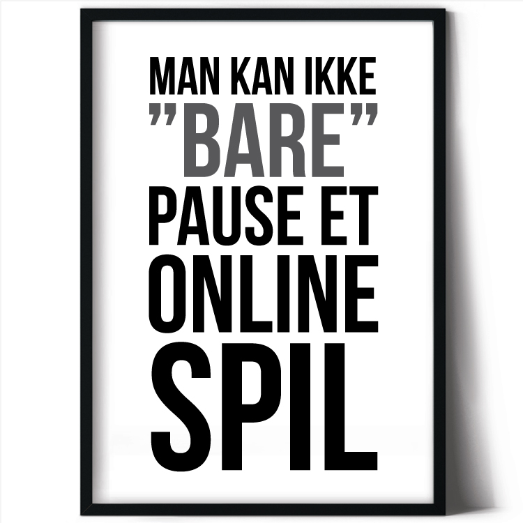 Man kan ikke "bare" pause et online spil