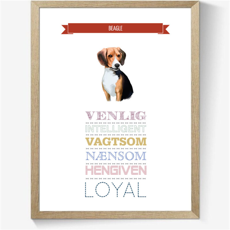Karaktertræk: Beagle m. billede
