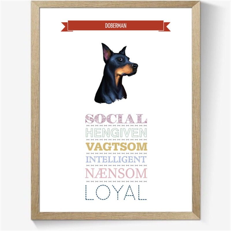 Karaktertræk: Doberman m. billede
