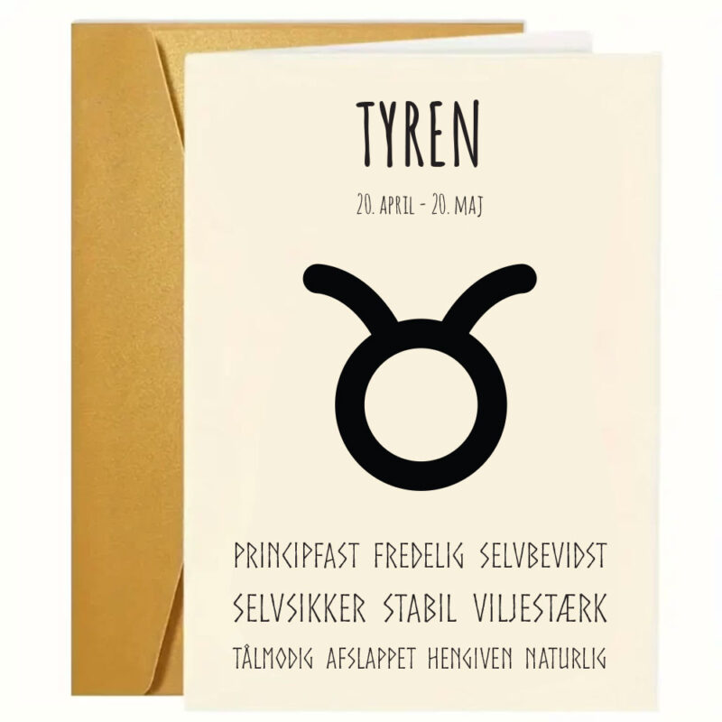 Sjove - grove og kærlige fødselsdagskort: "Stjernetegn - Tyren"