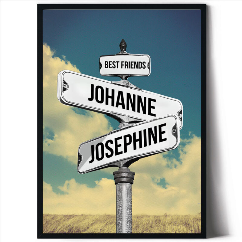 Vejskilte plakat: 2 personer