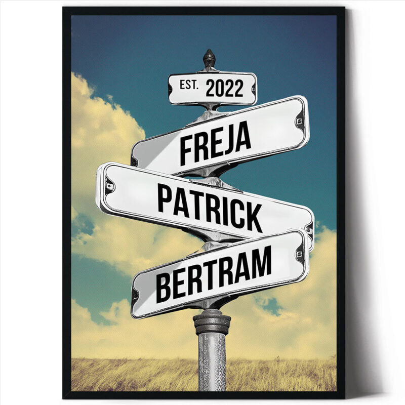 Vejskilte plakat: 3 personer