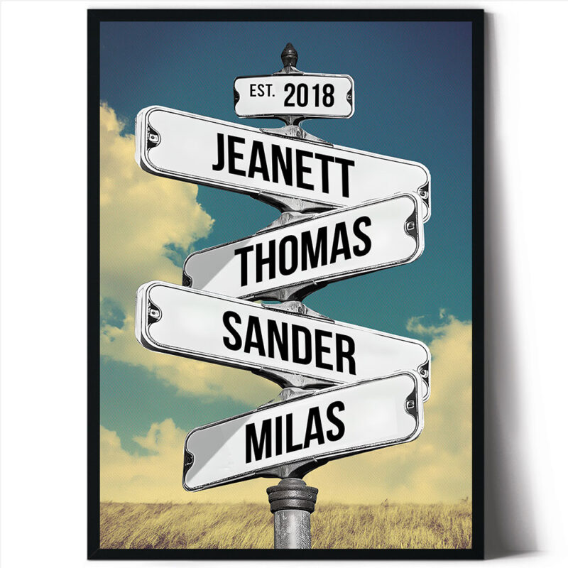 Vejskilte plakat: 4 personer