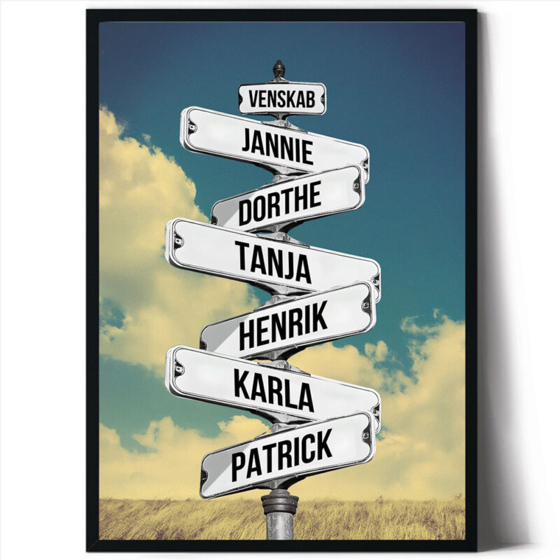 Vejskilte plakat: 6 personer