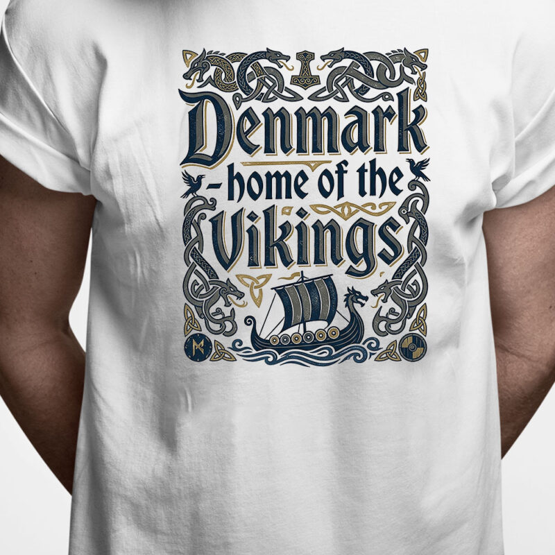 T-shirt: Denmark home of the vikings