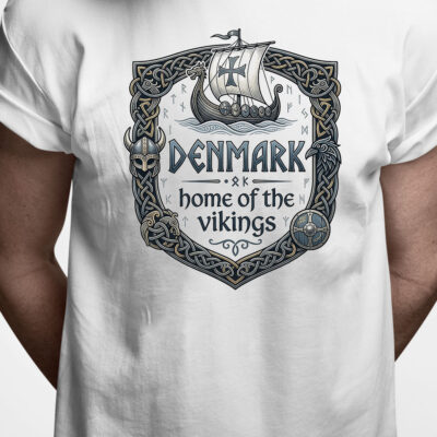 T-shirt: Denmark home of the vikings