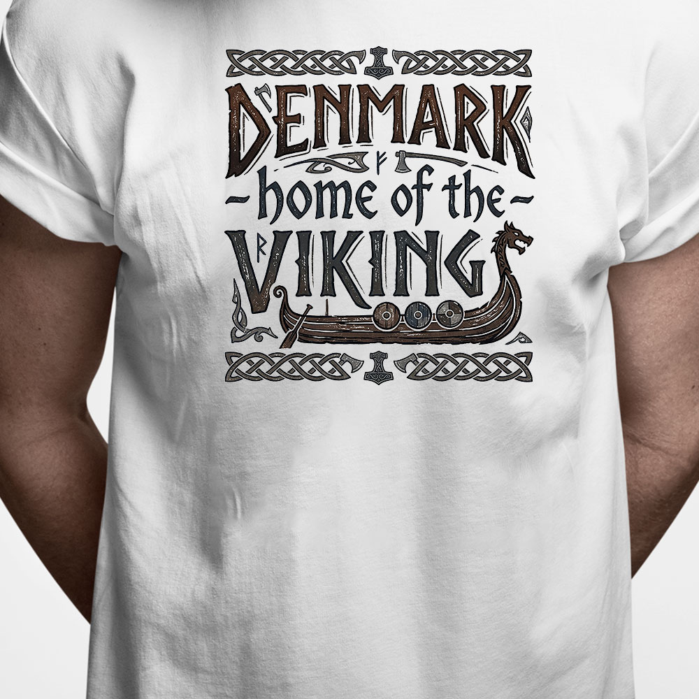 T-shirt: Denmark home of the vikings