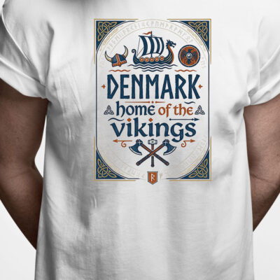 T-shirt: Denmark home of the vikings