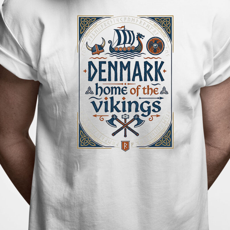 T-shirt: Denmark home of the vikings
