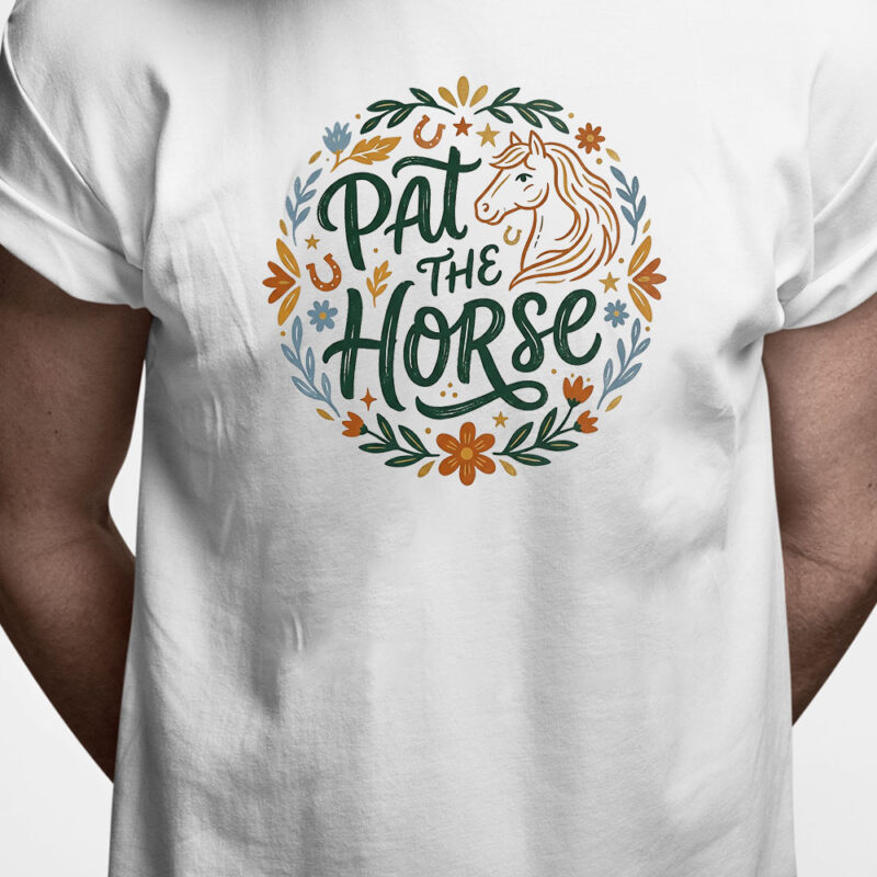 Danglish T-shirt: Pat the horse