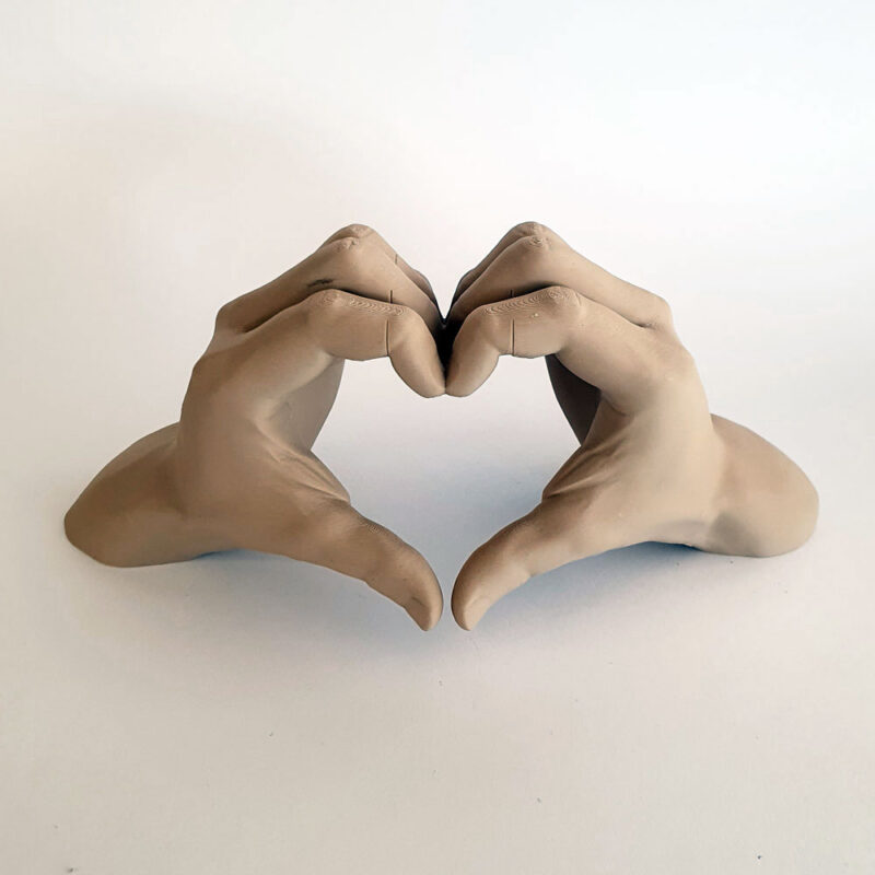 3D print: Love hands heart