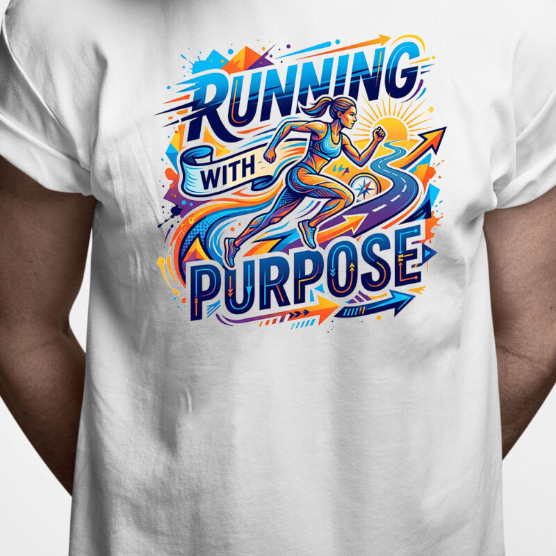 T-shirt: Running with purpose