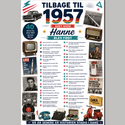 Alternative view of Tilbage til året hvor du blev født plakat