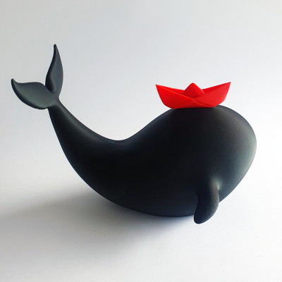 Whale with boat - Billede 5