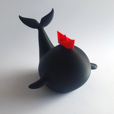 Whale with boat - Billede 4