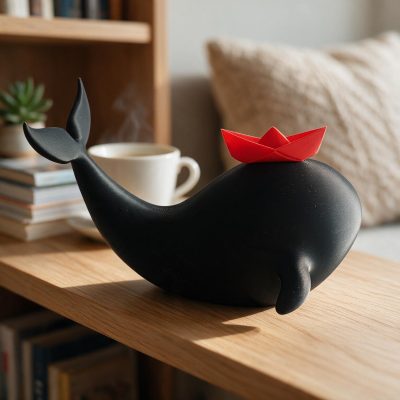 Whale with boat