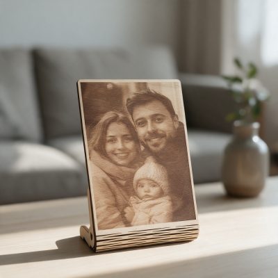 Lasergraveret billede med stander - stående - Billede 3